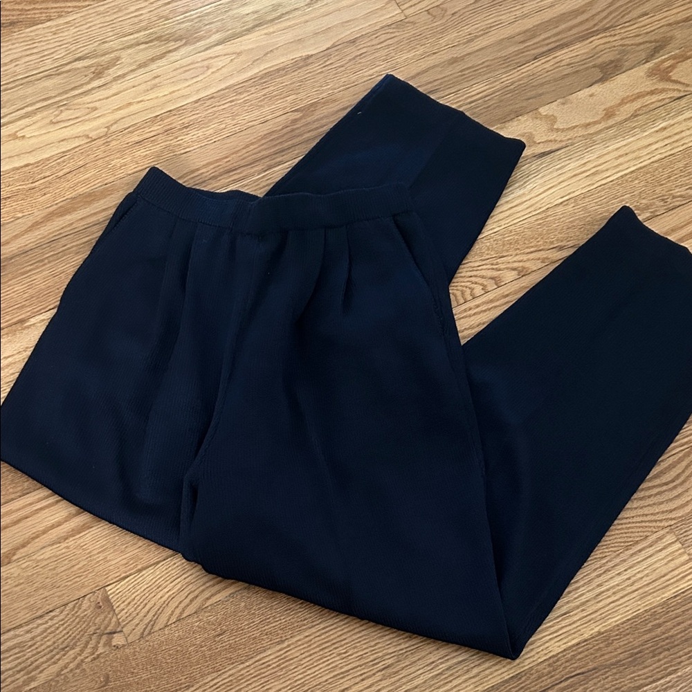Classic Navy Knit Pants